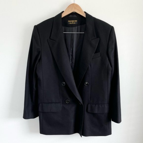 Vintage Double Breasted Wool Tailored Blazer - Picture 1 of 15